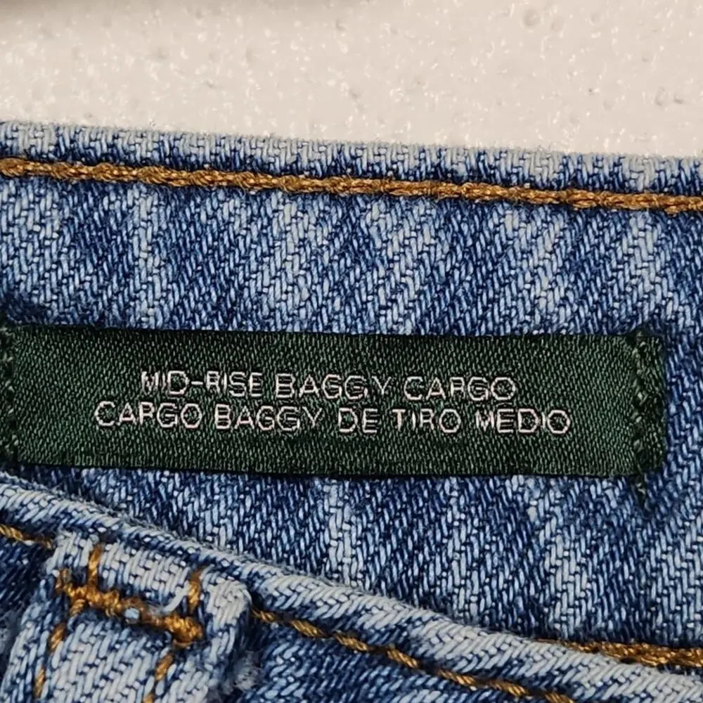 Wild Fable Size 6R Mid Rise Baggy Cargo Pants Bottoms Boho Skate Grunge